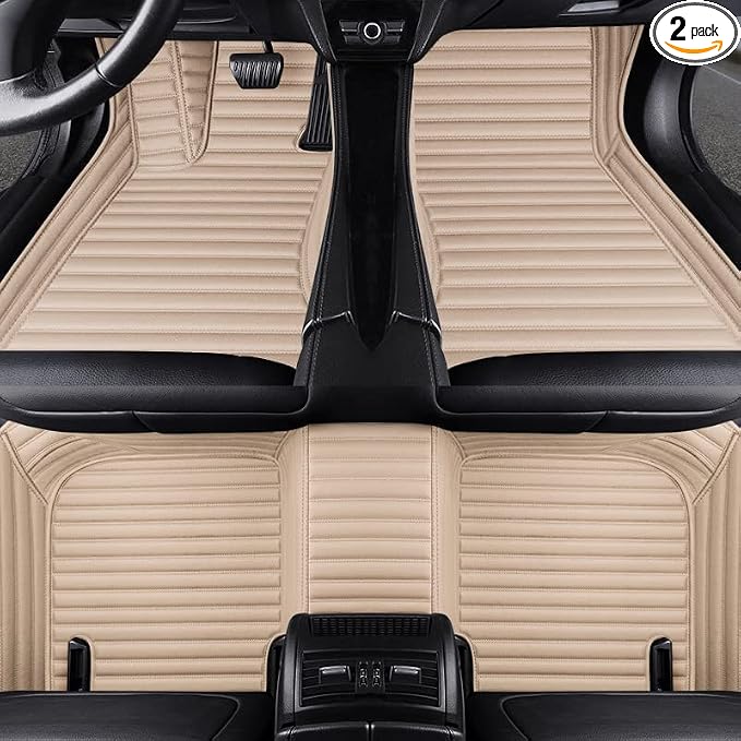 Custom All-Weather Protection Luxury Leather Floor Mats by JTXWANG