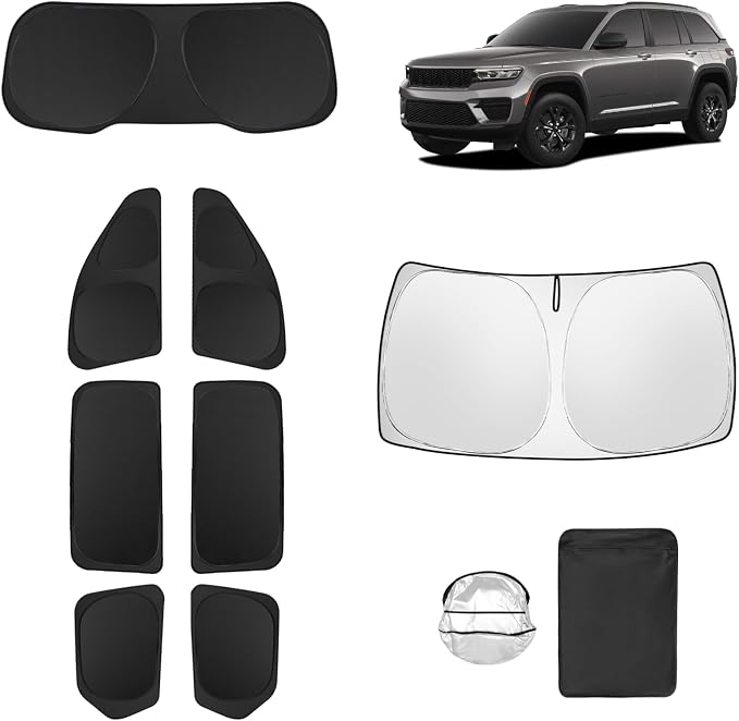 8pcs Car Window Shades for Jeep Grand Cherokee 2022-2025 Accessories, by Unknown