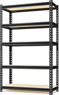 5-Tier Adjustable Metal Storage Shelves Heavy Duty Garage Shelving, Basement & by SYLOUGH