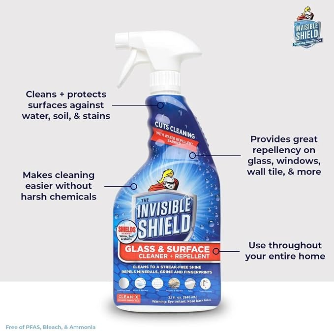 Invisible Shield Glass & Surface Cleaner and Repellent 32 fl. oz. Cleans and - Image 3