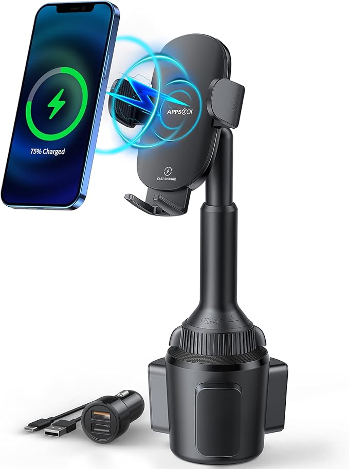 APPS2Car Car Cup Phone Holder Wireless Charger by APPS2Car