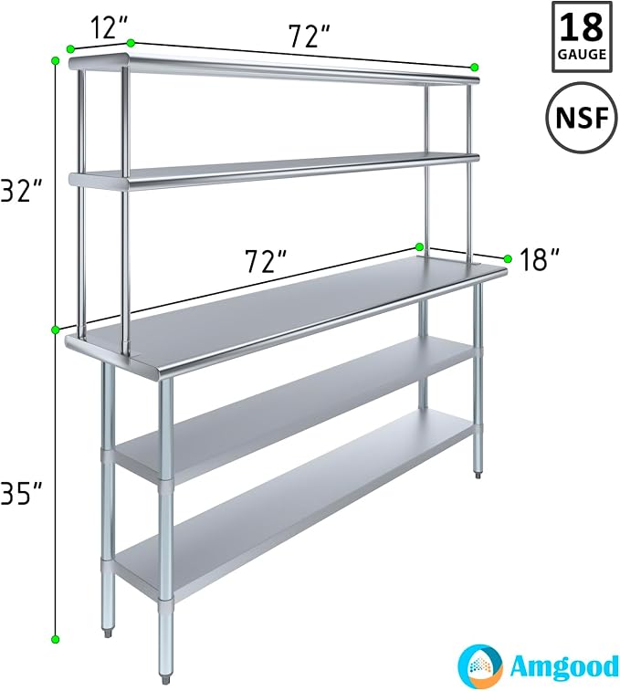 Amgood Stainless Steel Work Table - Image 3