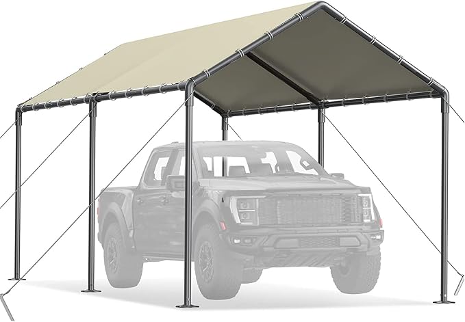 Grezone 10 x 20ft Heavy Duty Carport, Portable Car Tent Garage, All Season UV - Image 2