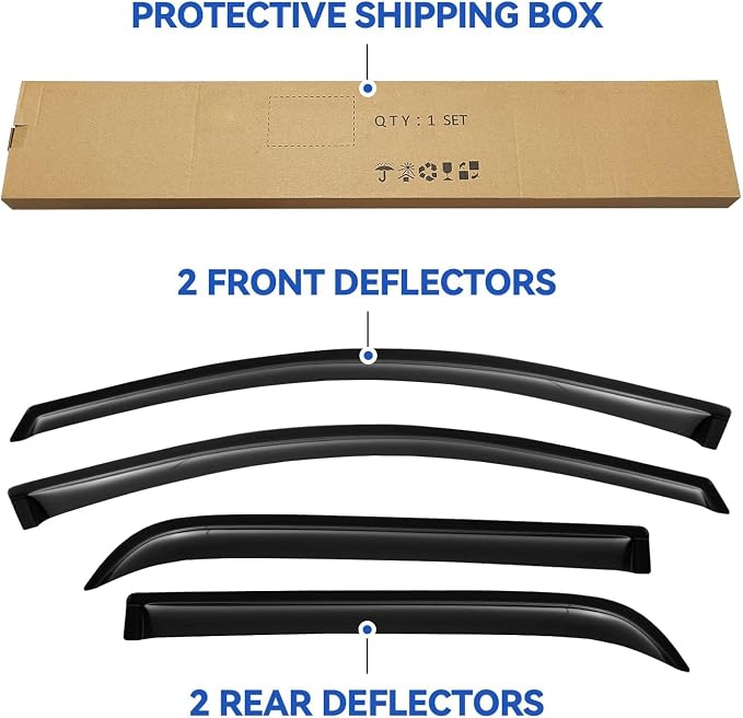 Window Visors Rain Guards Shield - Image 5