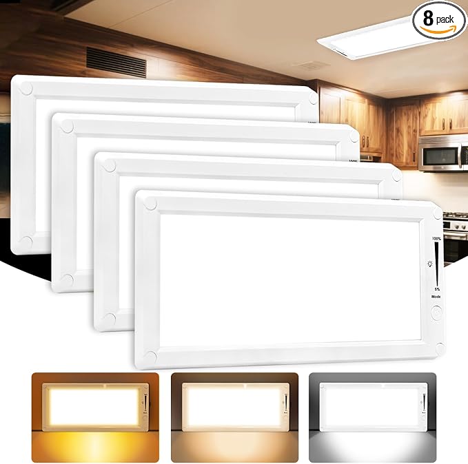 4 Pack RV Lights Interior, 3 Color RV LED Super Bright Fixture, 12V RV Ceiling by SFNN