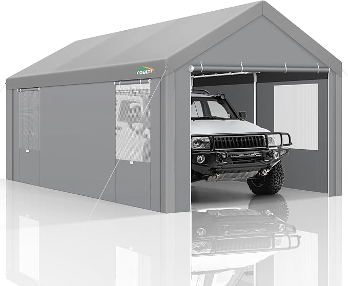 COBIZI Carports 10x20 Heavy Duty Car Canopy Garage by COBIZI