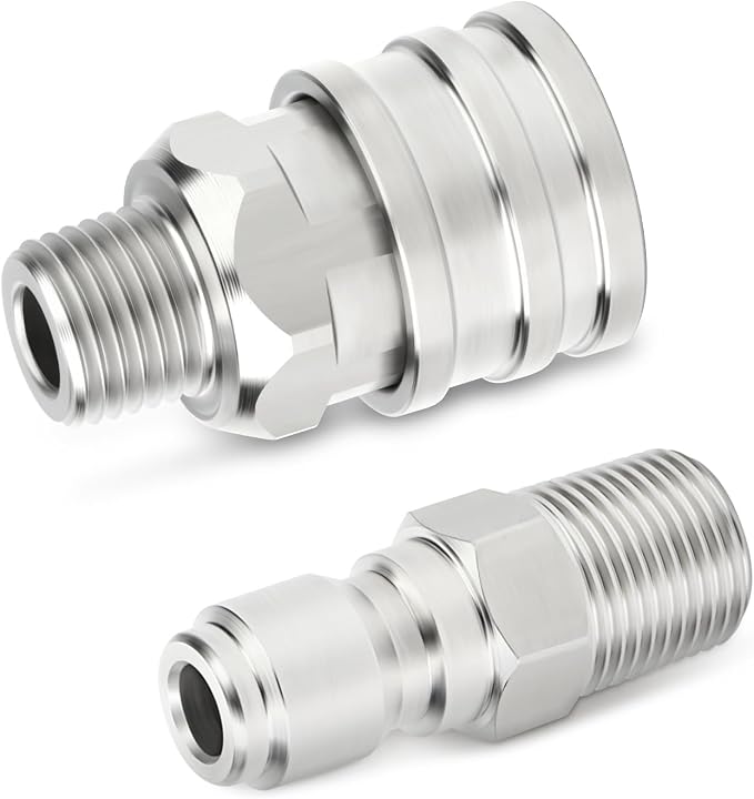 TAISHER 12PCS 304 Stainless Steel Pressure Washer Adapter Kit, Quick Connect - Image 6