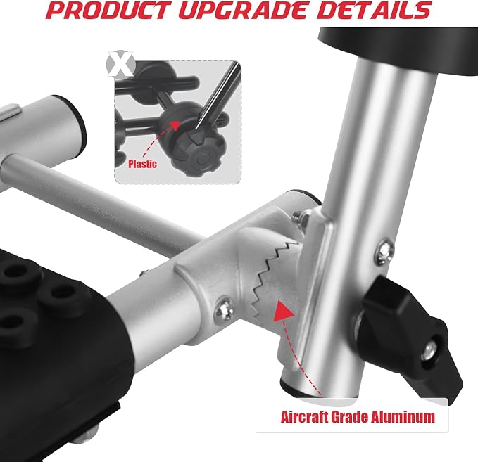 FORWODE Kayak Roof Rack, 2 in 1 Aluminum 2 Pair J-Bar Roof Rack, Folding - Image 4