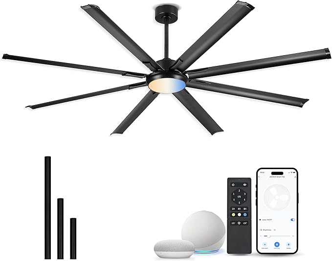 84 Inch Industrial Ceiling Fan by JAZAVA%E2%80%94Lightingupyourhome