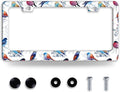 Bird License Plate Frame Funny Parrot Animal License Plate Frames Stainless by BRAGHRTED