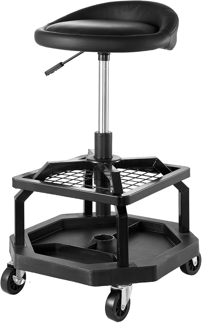 VEVOR Industrial Black Pneumatic Garage Seat/Work Stool by VEVOR