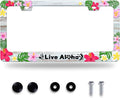 Aloha License Plate Frame Beautiful Hibiscus Flower License Plate Stainless by GORSNKYE