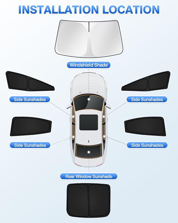 Sunshades for Toyota Prius 2023-2025 2026 Accessories Windshield Sun Shade Side - Image 5