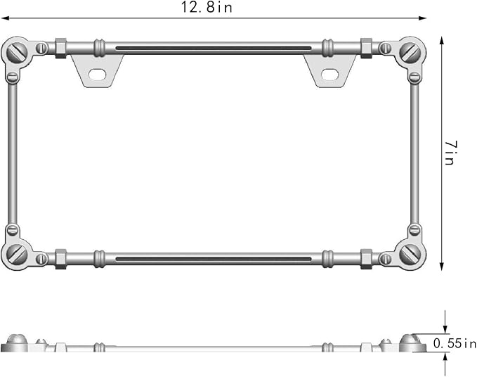 3D Chrome License Plate Frames, Pure Zinc Alloy Metal - Image 8