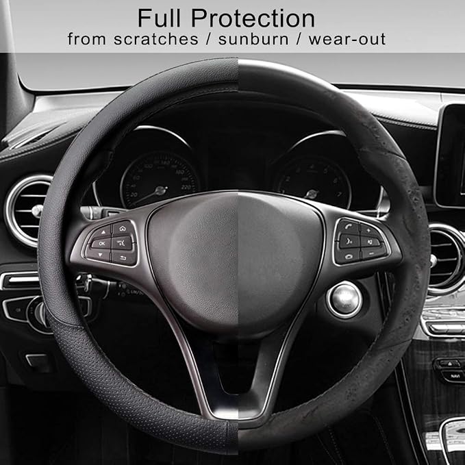 COFIT Breathable Car Steering Wheel Cover 15 inch Auto Universal Leather Wrap - Image 5