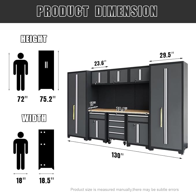 Garage Storage Cabinet System 9-Pcs Workshop Set Garage Cabinets and Storage - Image 3