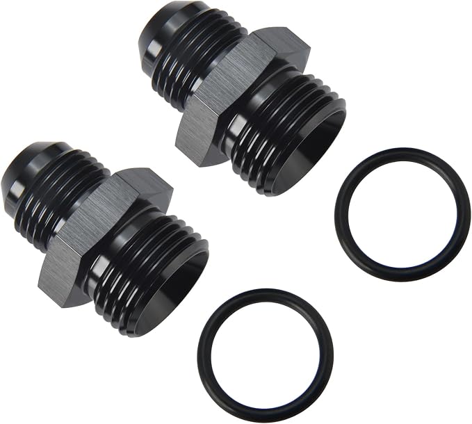 8AN Male Flare to 10AN ORB O-ring Boss Fuel Pump Rail Adapter Fitting Aluminum - Image 4