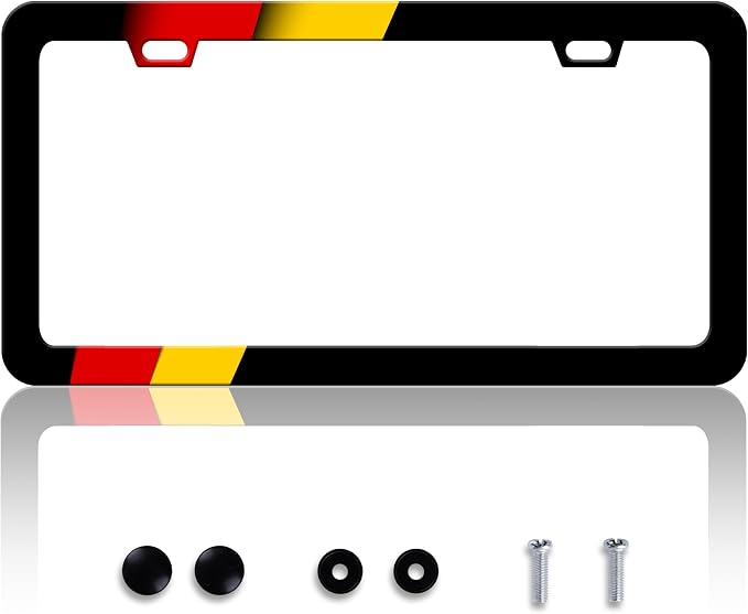 German Flag License Plate Frame Germany License Plate Frames Personalise by HOWKWAWY