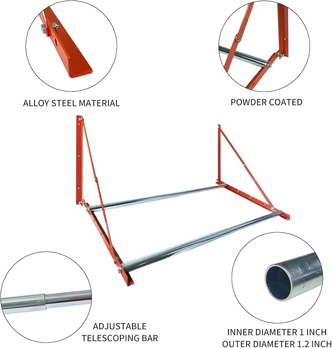 Foozet Heavy Duty Adjustable Wall Mounted Tire Rack - Image 3
