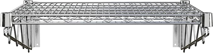 24" x 24" Chrome Wire Wall Mount Shelf - Image 4