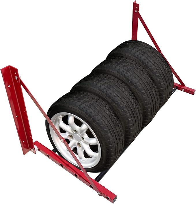 ROBLOCK Folding Tire Wheel Rack Wall Mount Multi-Tire Spare Carriers Garage x - Image 6