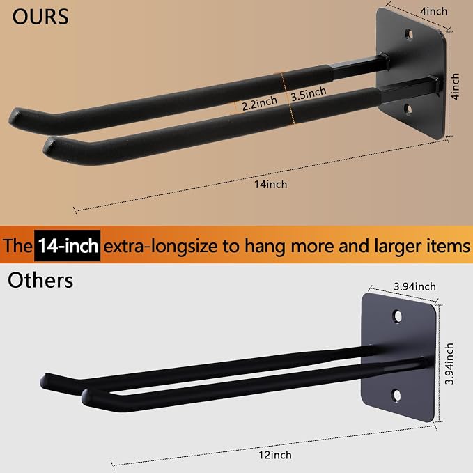 Sinoer Upgraded Garage Hooks, Shed Organizer, Utility Steel Garage Storage Hooks - Image 5