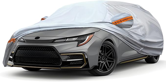 KEYOOG Car Cover, Fit for 178"-189" Length Sedan, 6-Layer All-Weather Waterproof by KEYOOG