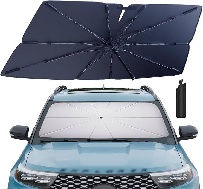 Windshield Sun Shade Umbrella: for Ford Explorer-2020-2024 2025 by HIMUMOY