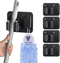 4-Pack Broom Holder with Heavy Duty Hooks, Upgraded Stainless Steel Mop Hanger. by JAMEND+CLXP