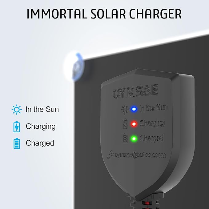 OYMSAE 20W 12V Solar Panel Battery Charger Portable Waterproof Power Trickle - Image 6