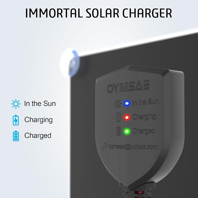 OYMSAE 5W 12V Solar Car Battery Charger Portable Waterproof Solar Power Battery - Image 6