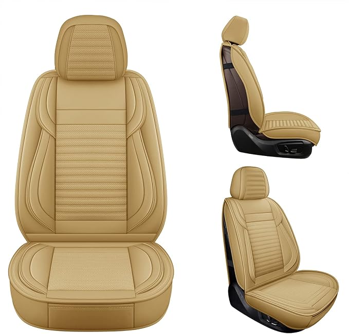 LINGVIDO Car Seat Covers, Breathable and Waterproof Faux Leather Automotive - Image 3