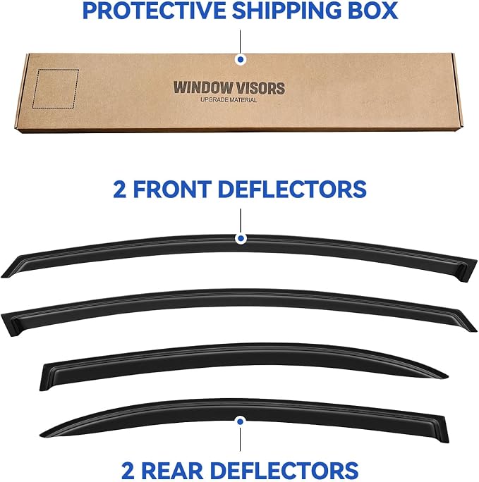 Window Visors Rain Guards for 2006 2007 2008 2009 2010 2011 Honda Civic - Image 5