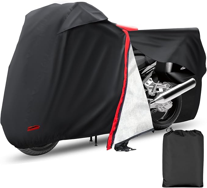 Motorcycle Cover, Waterproof Zipper Outdoor Cover by AUTOLION