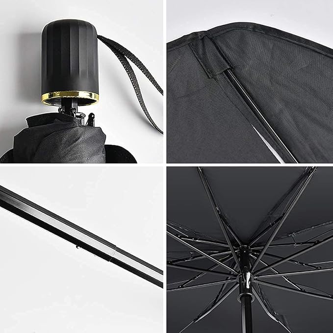 helloleiboo Car Windshield Sun Shade UV Rays and Heat Sun Visor Protector - Image 6