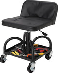 Garage Stool, 19”-25” Adjustable Rolling Mechanic Stool by Unknown