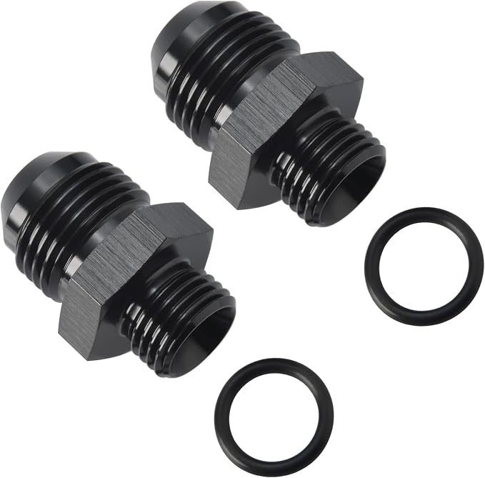 8AN Male Flare to 6AN ORB O-ring Boss Fuel Pump Rail Adapter Fitting Aluminum - Image 4