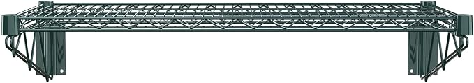 18" x 36" Green Epoxy Wire Wall Mount Shelf - Image 4
