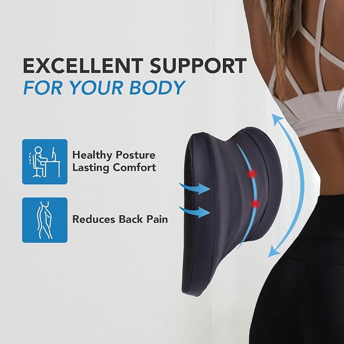 Lumbar Support Pillow for Car, Memory Foam Lumbar Pillow for Lower Back Pain - Image 5