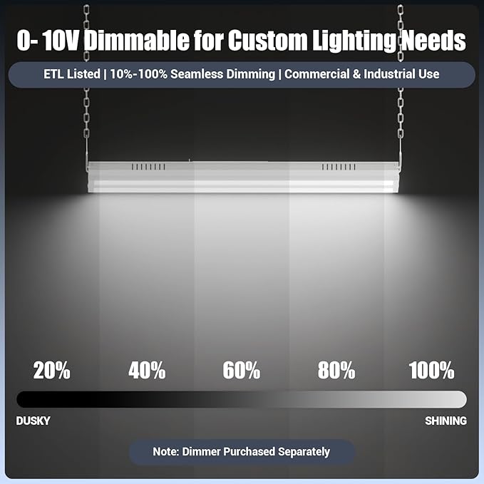 LED Linear Shop Lights 150W, 22500LM Led High Bay Lights 5000K Daylight 120-277V - Image 3