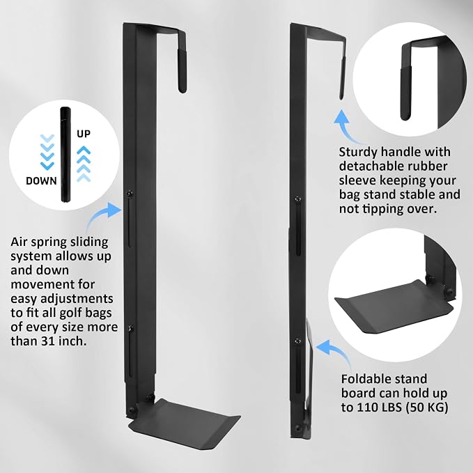 Wall Mount Golf Bag Storage Stand Organizer Rack - Image 3