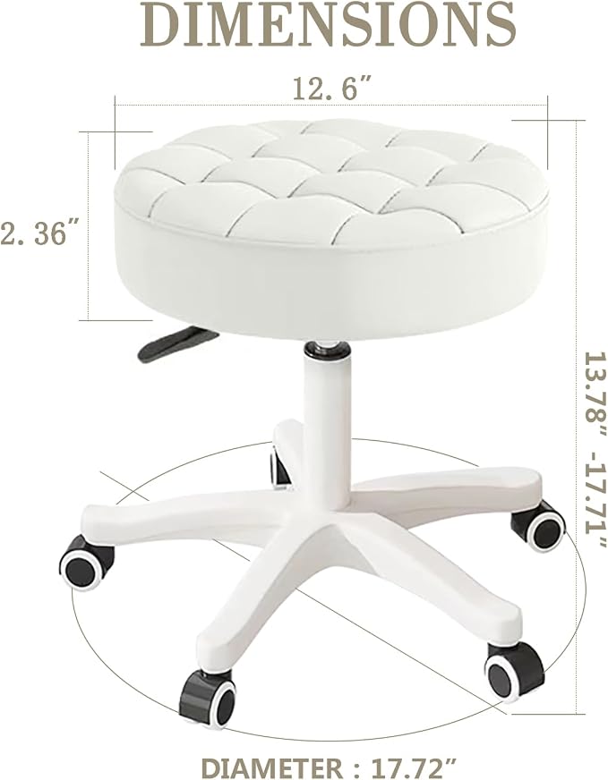 Small Chair Round Rolling Stool - Image 2