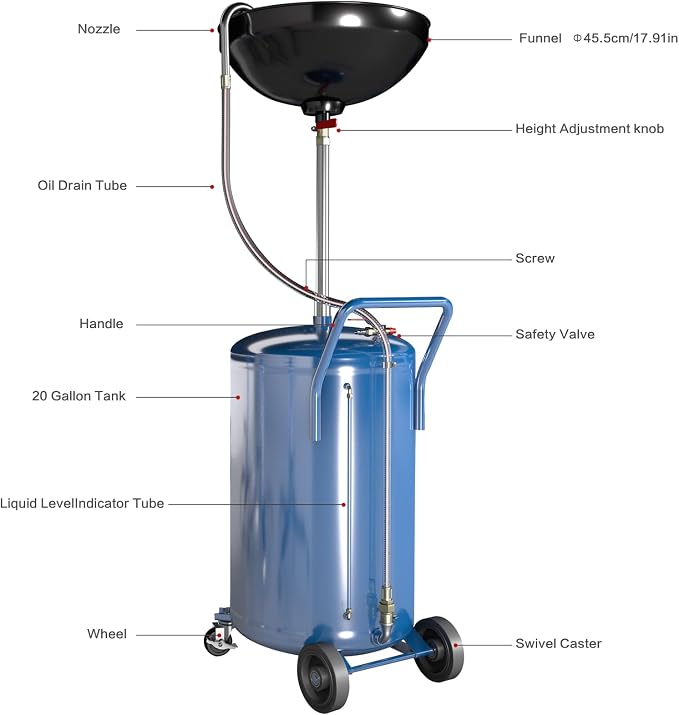 20 Gallon Waste Oil Drain Tank - Image 3