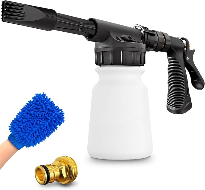 Car Wash Foam Gun + Microfiber Wash Mitt by ARTIPOLY