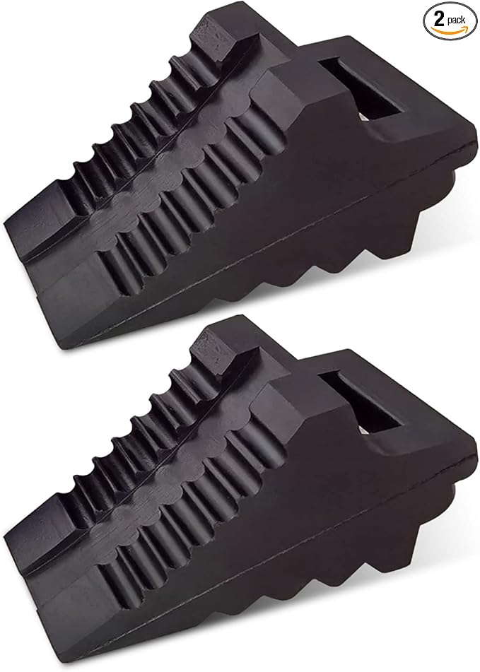 ROBLOCK Solid Rubber Wheel Chocks Heavy Duty Trailer Chock, G.V.W. Up to 4T by ROBLOCK