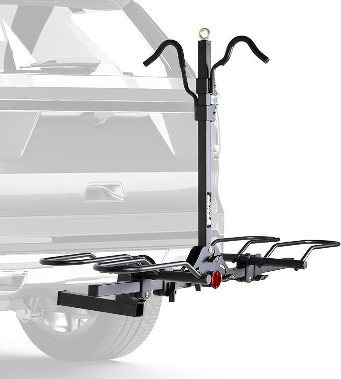 Young 200 lbs. Capacity Hitch Mounted 2-Bike Rack - Image 2