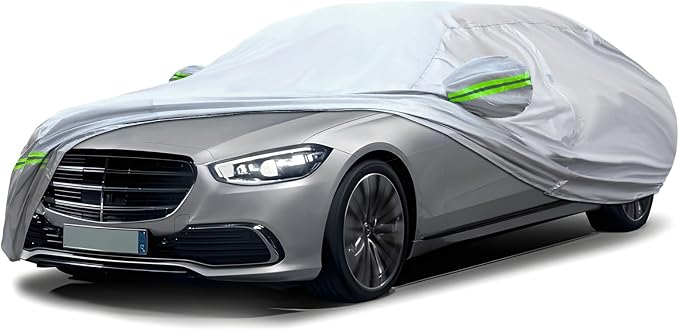 KEYOOG Sedan Car Cover, 6-Layer All-Weather Waterproof, Heavy Outdoor Car Cover by KEYOOG