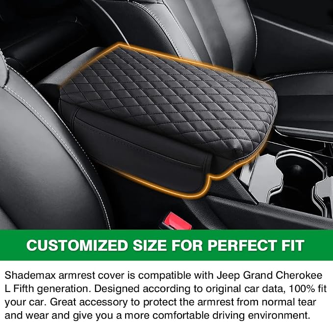 Shademax Custom for Center Console Cover Jeep Grand Cherokee L Accessories - Image 6