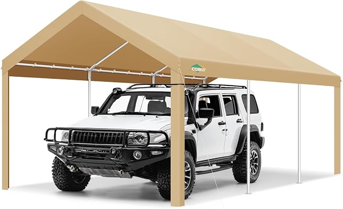 COBIZI Carport Canopy 12x20 Heavy Duty Car Tent Garage, Galvanized Frame Car by COBIZI