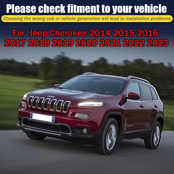 Rain Guards for Jeep Cherokee 2014-2023, Tape-on Side Window Deflectors for - Image 6